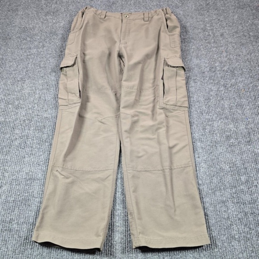 RailRiders Pants Mens Medium‎ Beige Cargo Nylon 30 Inseam Hiking Outdoors Work
